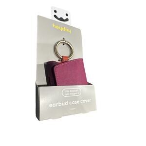 Heyday Black Earbud Case Cover for AirPods Gen 1 & Gen 2 Pink, Orange New Clip